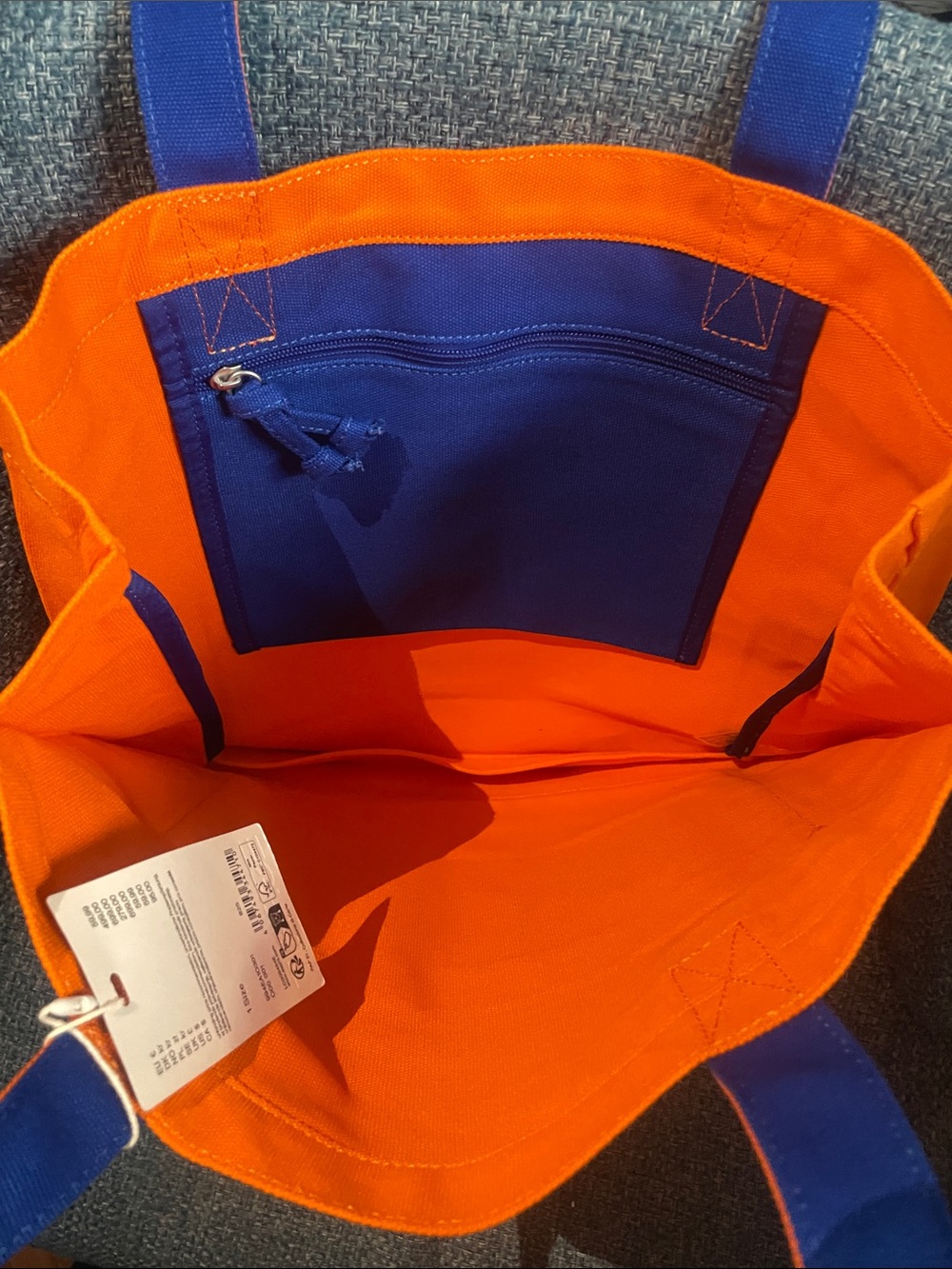 Esprit Orange Canvas Tote with White Logo